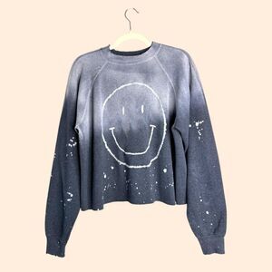 I.S.M.B.S. Big Smiley Cropped Sweatshirt